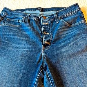 Loved J. Crew button fly high-rise skinny jeans!